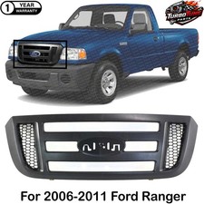 Grille For 2006-2011 Ford Ranger Textured Gray Plastic