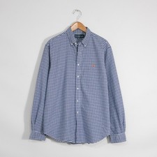 Vintage 90s Polo Ralph Lauren Gingham Button Up Shirt Mens 17.5 / 36 Long Sleeve
