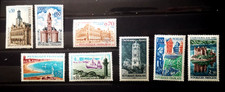 timbre FRANCE 1966  N°1499 au N°1506 "MONUMENTS ET SITES"8 valeurs NEUF*