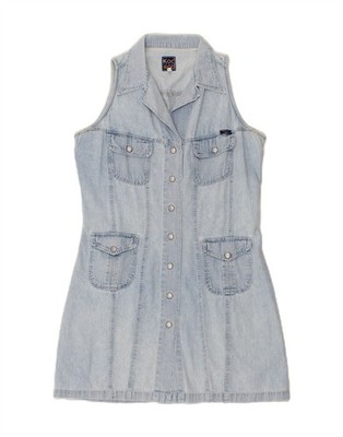 KOCCA Womens Sleeveless Denim Dress UK 14 Large Blue Cotton AP09