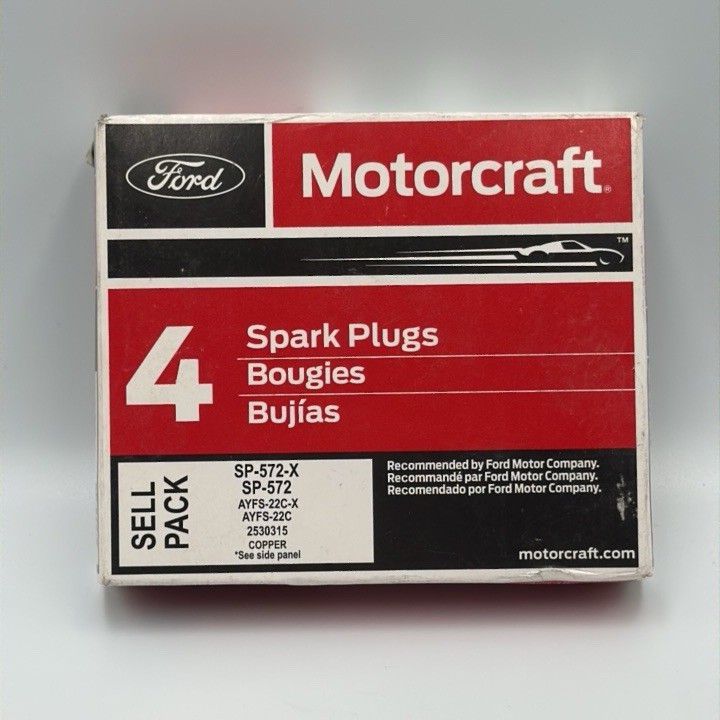 MOTORCRAFT SP-572 SP-572-X spark plugs AYFS22C-X Ford OEM set of 4 NEW
