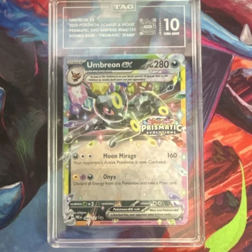 Pokémon Umbreon ex 060/131 Prismatic Evolutions Double Rare Holo TAG 10