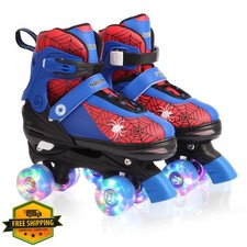 Nattork Kids Adjustable Roller Skates Light Up Wheels