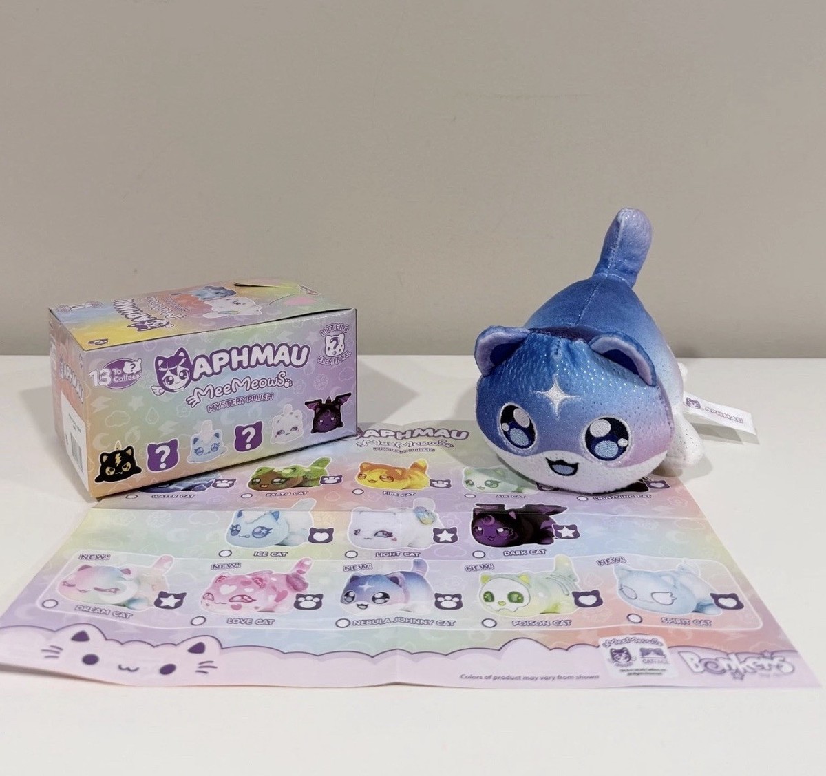 Aphmau MeeMeows Mystery 6” Plush Litter 8 ELEMENTAL NEBULA JOHNNY