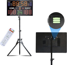 Electronic Scoreboard with Stand, Digital Scoreboard with Remote, Basketball Sco