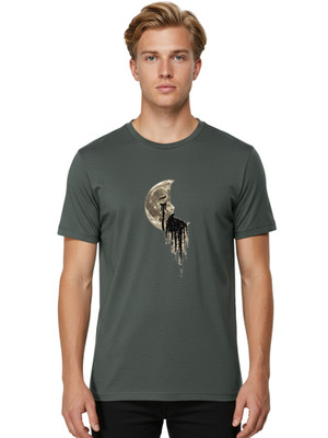Crying-Moon-3 Mens Graphic Tee, 100% Cotton, Casual Summer Wear