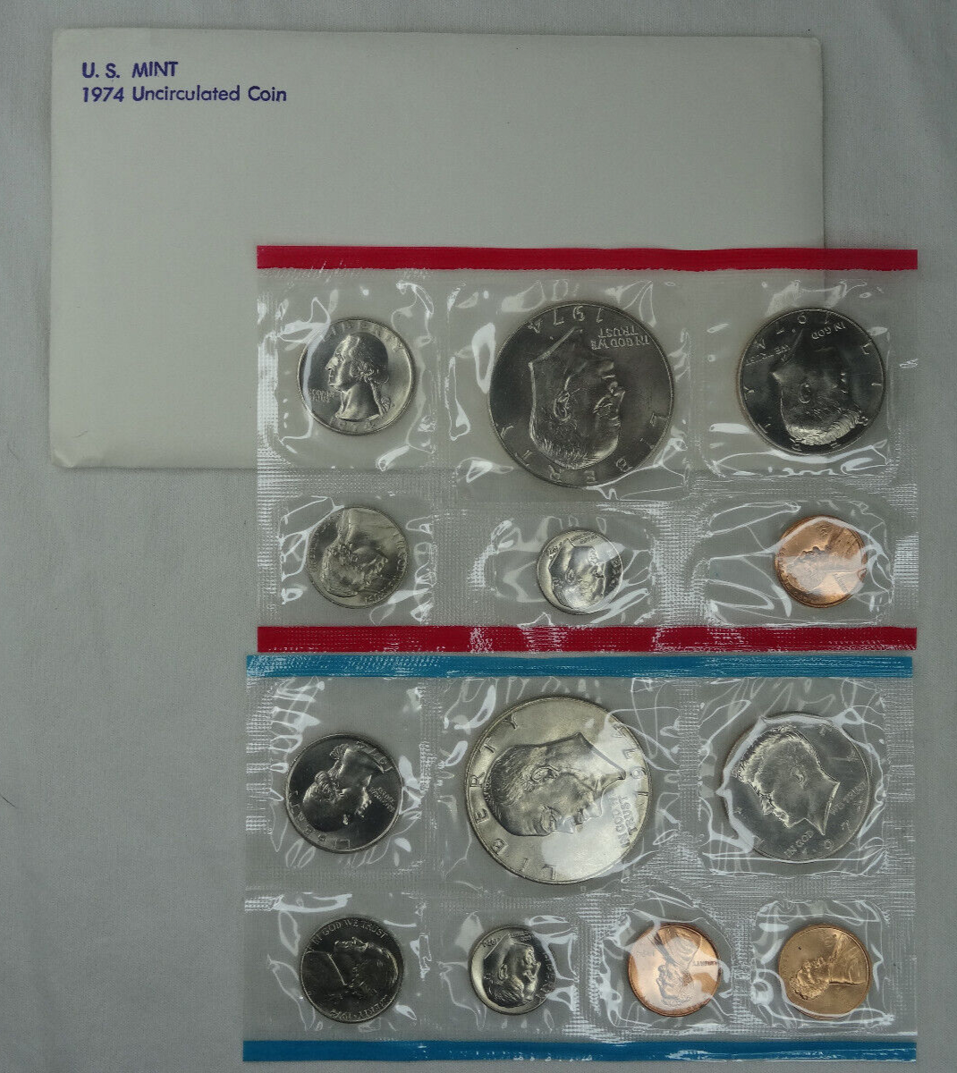 1970-1979 Lot of 10 US Mint P & D Sets Decade 118 Coins Original