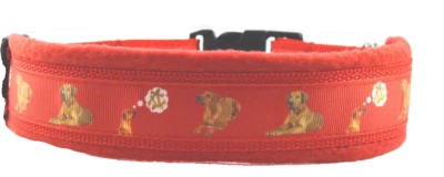HANDGEFERTIGT, EIGENE HERSTELLUNG Hundehalsband Rhodesian Ridgeback ML 45-50 cm Halsumfang, handgefertigt