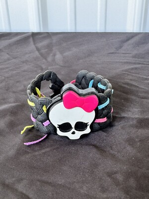 Monster High Bracelet McDonald s 2015 Plastic Black Wide Bow Ribbons Happy Meal