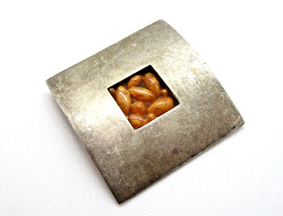 TOP DESIGNER Anhänger 925 Silber Modernist 70s Poland Goldfluss pendant silver