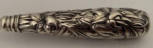 RARE GORHAM H SERIES 11" LONG STERLING HOLLOW HANDLED LILY BERRY SPOON 1905