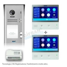 Kit Videocitofono Bifamiliare 2 Fili Comelit