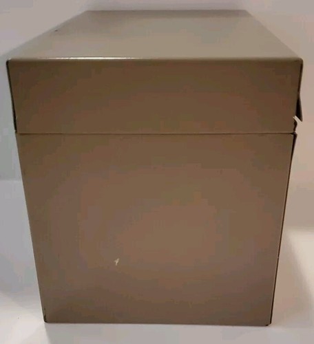 Vtg Metal Index Card File Box Globe-Weis Systems Company USA 6.5in x 4.5in x 4in - Picture 4 of 11