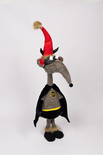 Weihnachten Ratte Plüsch Deko Fledermaus Superheld Figur weich groß stehend Xmas - Bild 24 von 43