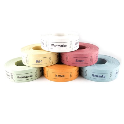 blau PARTY DISCOUNT Rollen-Gutscheine Wertmarke 1000 Abrisse 1 Rolle