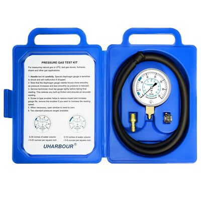 #ad #ad Manometer Gas Pressure Tester LP Gauge 035 WC 18 Fitting Barbed Hose NPT $56.99