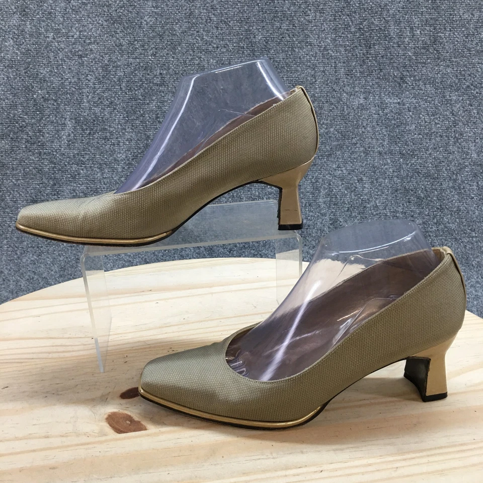 Zapatos de salón Stuart Weitzman para mujer 7,5 B sin cordones beige punta cuadrada informales Foto 2 de 4