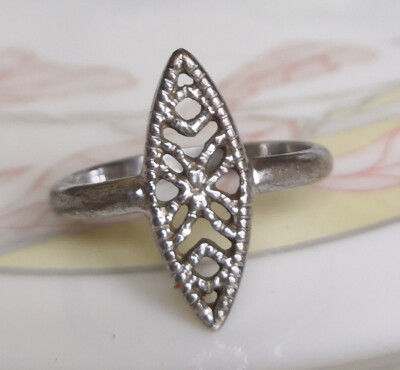 Bague Vintage En Argent Massif 925 - Taille 59 (19,8 Mm) - Occasion