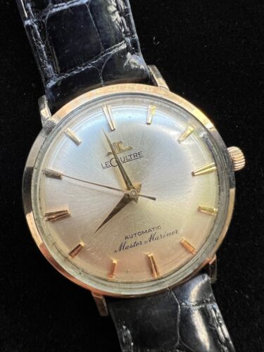 Jaeger-LeCoultre Master Mariner 10k GF Automatic Watch JLC Black Alligator Strap