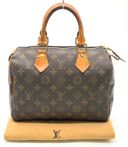 Authentic Louis Vuitton Monogram Speedy 25 M41528 Handbag W/Dustbag NS031002