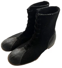 BILTRITE Duratex Vintage US Air Force Black Wool Lace Up Boots Mens Size 11-12