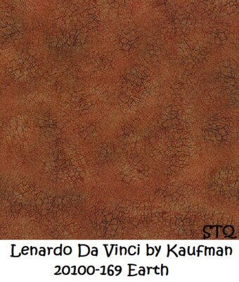 Leonardo Da Vinci Tonal cotton quilt fabric by Kaufman BTY 20100-169 Earth Brown