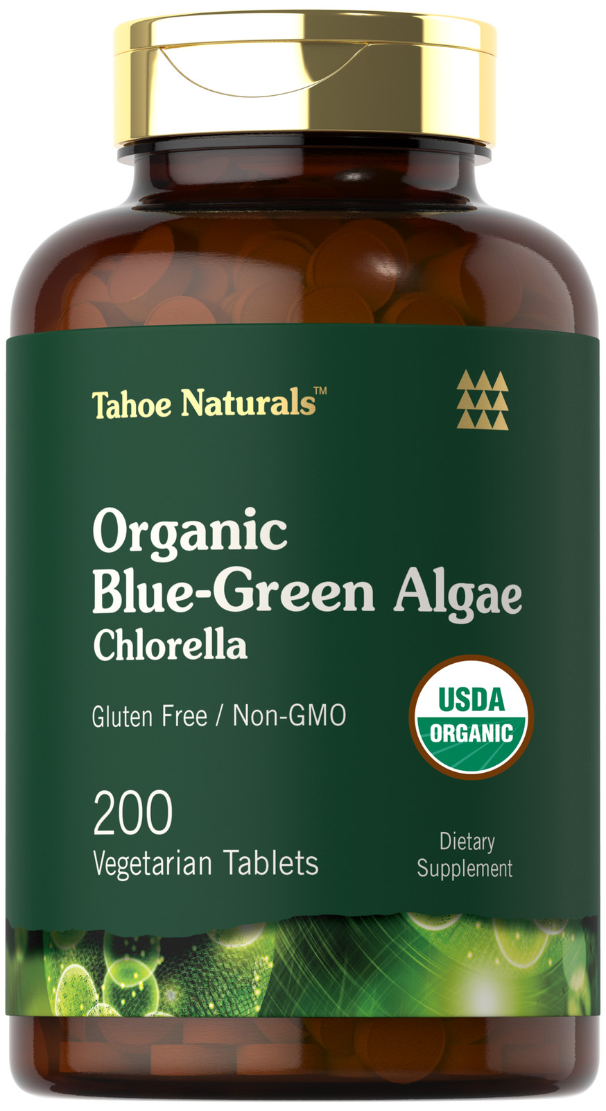 Хлорелла - сине-зеленые водоросли, 500 мг | 200 капсул | от Tahoe Nutritonals