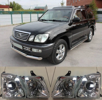 Fit For Lexus LX470 UZL100 Headlights Head lamp Glass lens Set LH + RH 1998-2007 - Bild 1 von 4