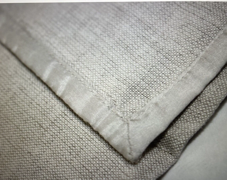 NEW WILLIAMS SONOMA Napkins Flax Linen Blend Silk Trim 20" Square Set 4 $88 - Image 4 of 4