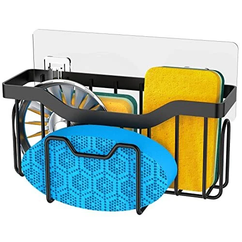 Kitchen Sink Caddy Organizer Sponge Holder for Dish Soap Scrub