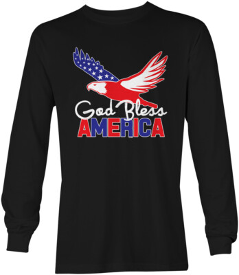 God Bless America - United States USA Eagle Freedom Unisex Long Sleeve Shirt