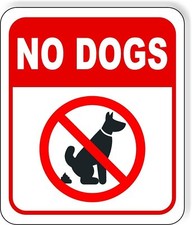 NO DOGS DOG POOPING Metal Aluminum composite sign