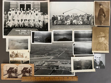 LOT OF 14 ANTIQUE VTG WWI  WWII B W PHOTOGRAPHS SOLDIERS, SUBS, PLANE WING