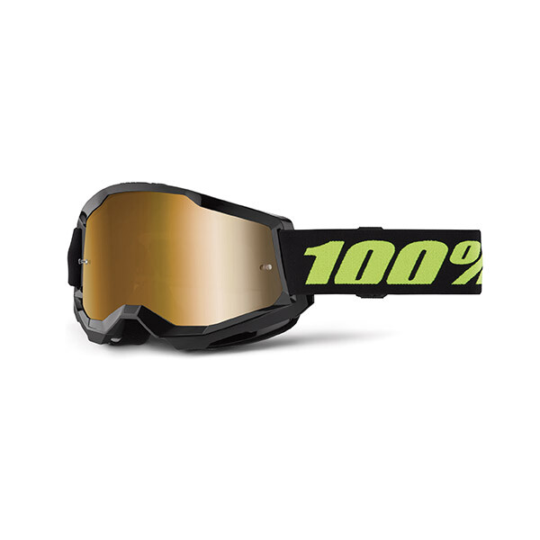 100% Maschera Strata 2 Solar Eclipse - Lente A Specchio Oro
