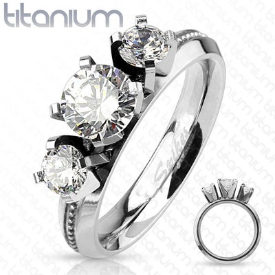 Anello Donna In Titanio Con Zirconi – Larghezza 2 Mm, Colori Argento E Oro Rosa, Fidanzamento E Matrimonio - 3
