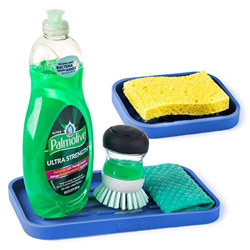 2-Size Silicone Sponge Holder Organizer Tray for Kitchen Sink-image