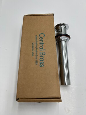 QTY 2 Central Brass Vandal-Resistant Grid Drain Chrome 3105  w/ Over-flow Drain