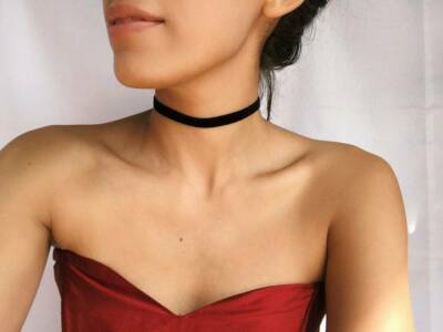 Girocollo In Velluto Nero MATERIA: Catena Tessile 2mm Con Moschettone In Argento 925 Rodiato, Base Per Ciondoli Da 3mm