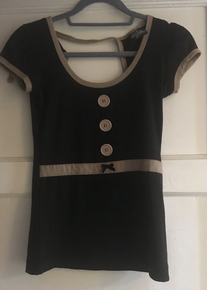 Top Rock Steady Clothing negro ojo de cerradura Reino Unido 8 pequeño Foto 4 de 4