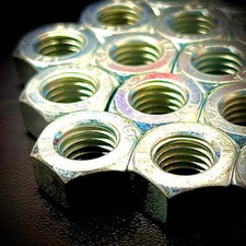 Full Hex Nut Metric Zinc BZP CR3 Class 8 DIN 934 M3 - M30