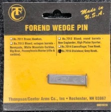 Thompson Center TC Muzzleloader Forend Wedge Pin, #7016, Grey Hawk, Stainless