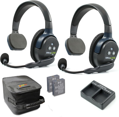 UL2S Ultralite HD Wireless Intercom System for 2-Person Communication, 1000ft Ra