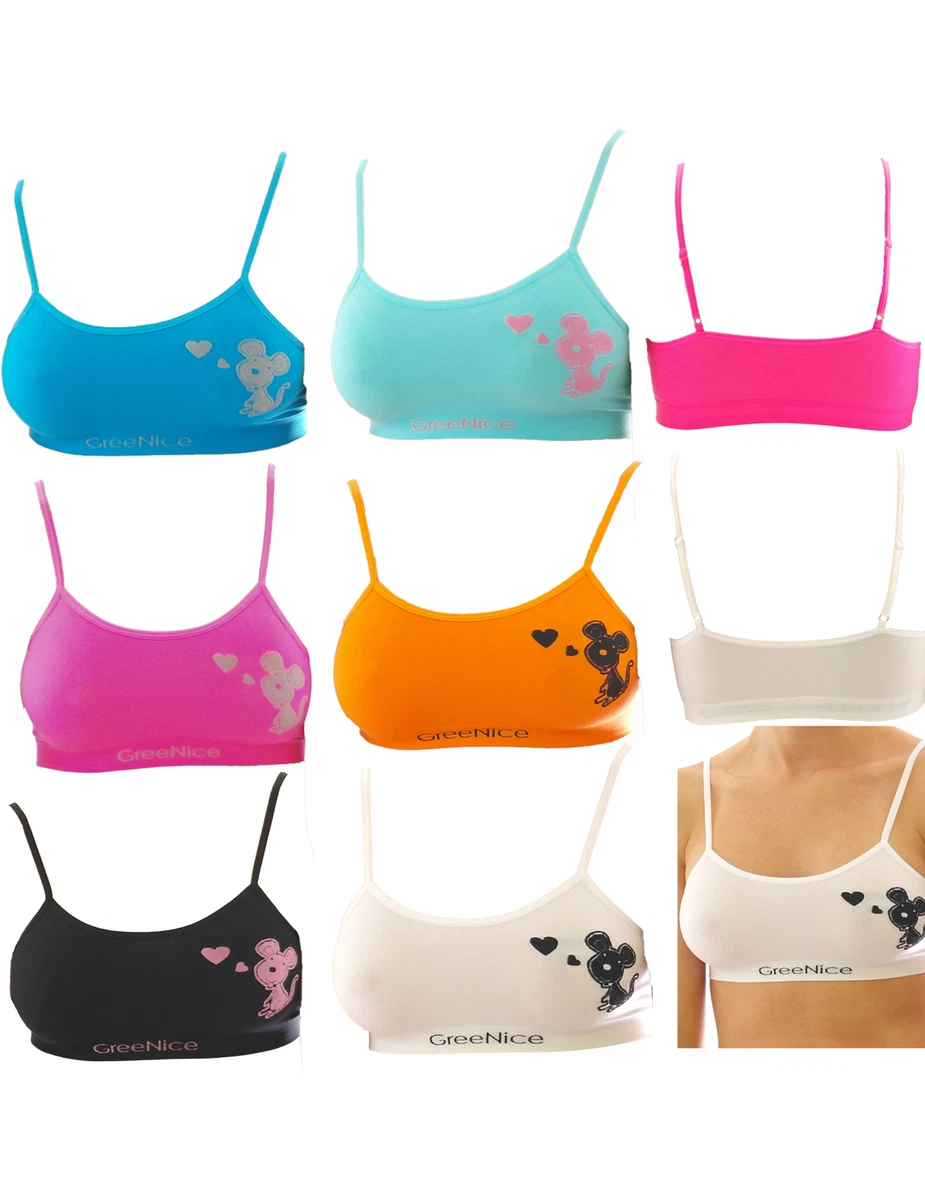 Girl Girls Kids Sports Bra Comfort Bustier Underwear Top 2302