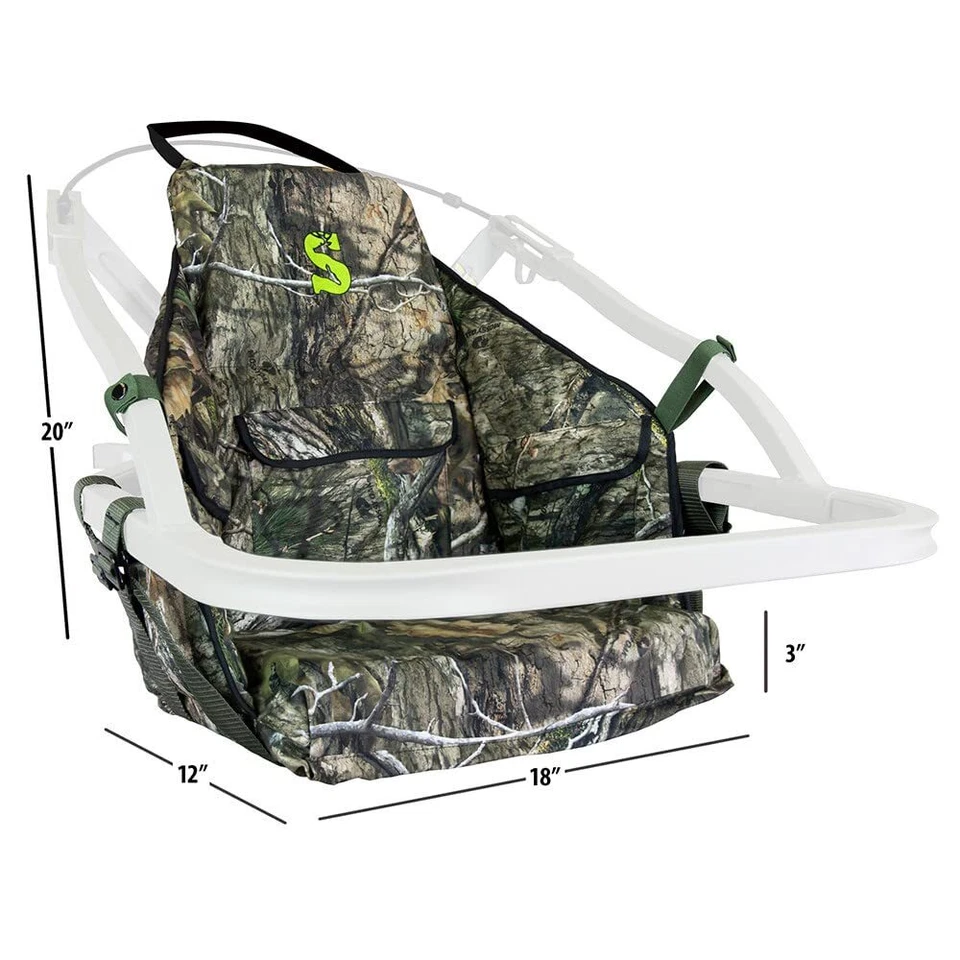 Mossy Oak Camo Tree Stand Surround Seat Comfortable Adjustable Hunting Chair - Image 2 of 4
