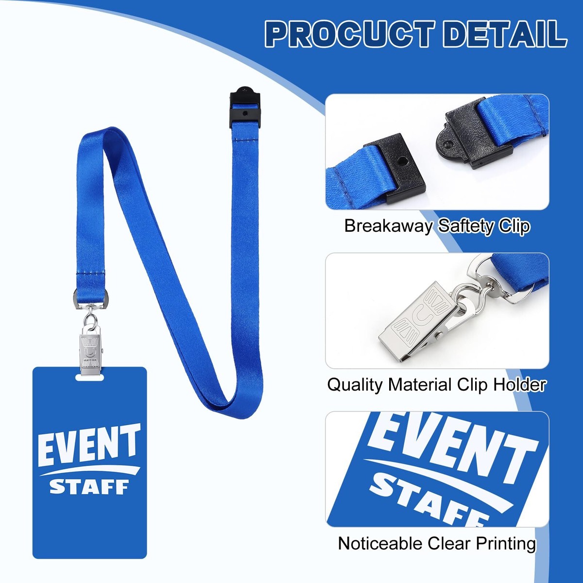 Bulk Pack Special Event Lanyards With Two Bull Dog Clips SPID 2260 ASSORTED Q25 - View #4