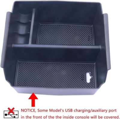 Center Console Armrest Storage Tray Organizer For Jeep Wrangler JK / JKU (2011-2017) – Black ABS