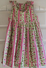 Girls 4 sundress pink butterflies flowers ladybugs green sleeveless Dress