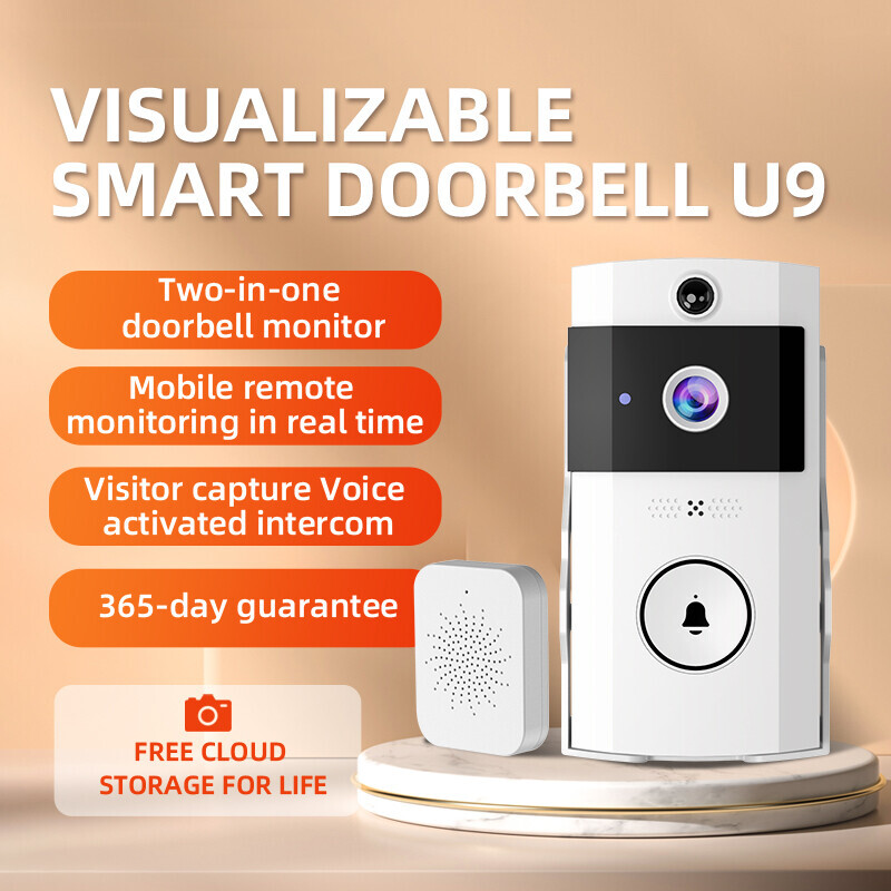WiFi Smart Video Doorbell with Wireless Intercom and Security Camera-image