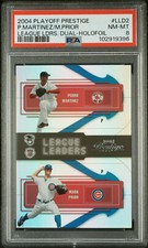 2004 PLAYOFF PRESTIGE LEADERS HOLOFOIL #2 PEDRO MARTINEZ/PRIOR #/10 PSA 8 POP 1