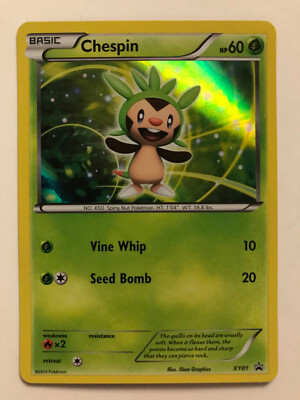 Chespin - Holo Rare - XY01 - Pokmon 2013 TCG - Black Star Promo - NM | eBay
